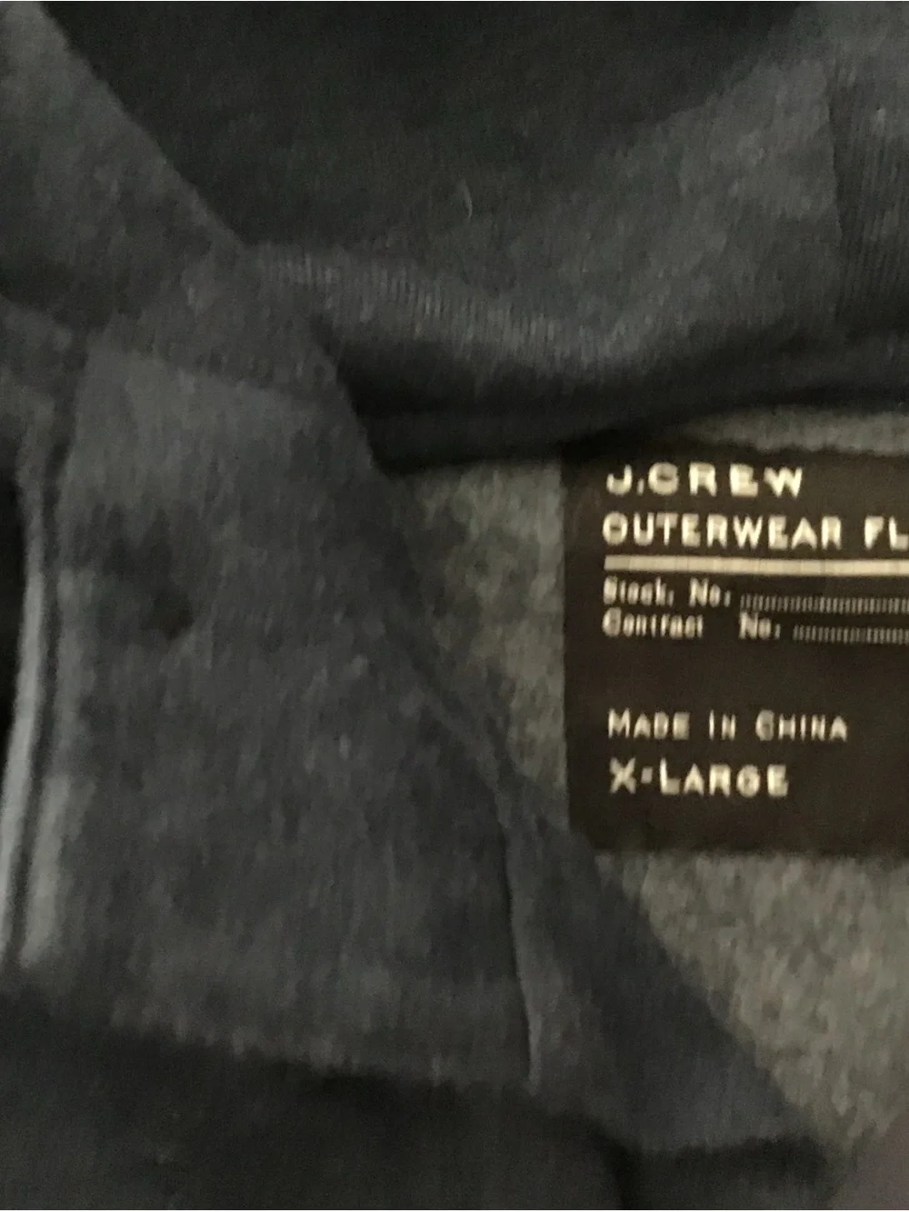 J. Crew NWT Men’s XL Blue Hooded Outerwear Fleece Pullover Shirt Jacket